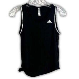 Adidas Women's XS Black Sleeveless Tank Top Work Out Gym Tie Side Casual Athlete